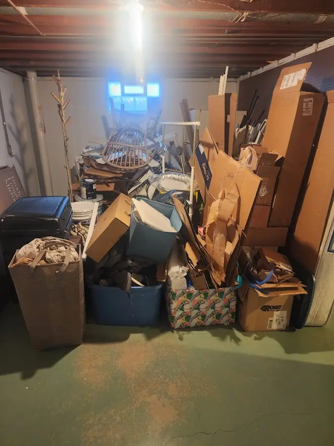 Roll-off dumpster container at job site for Roll Off Dumpster Rental in Woodridge